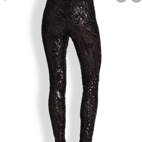 BCBG “Shelby” Sequin Leggings NEW - Picture 2 of 5